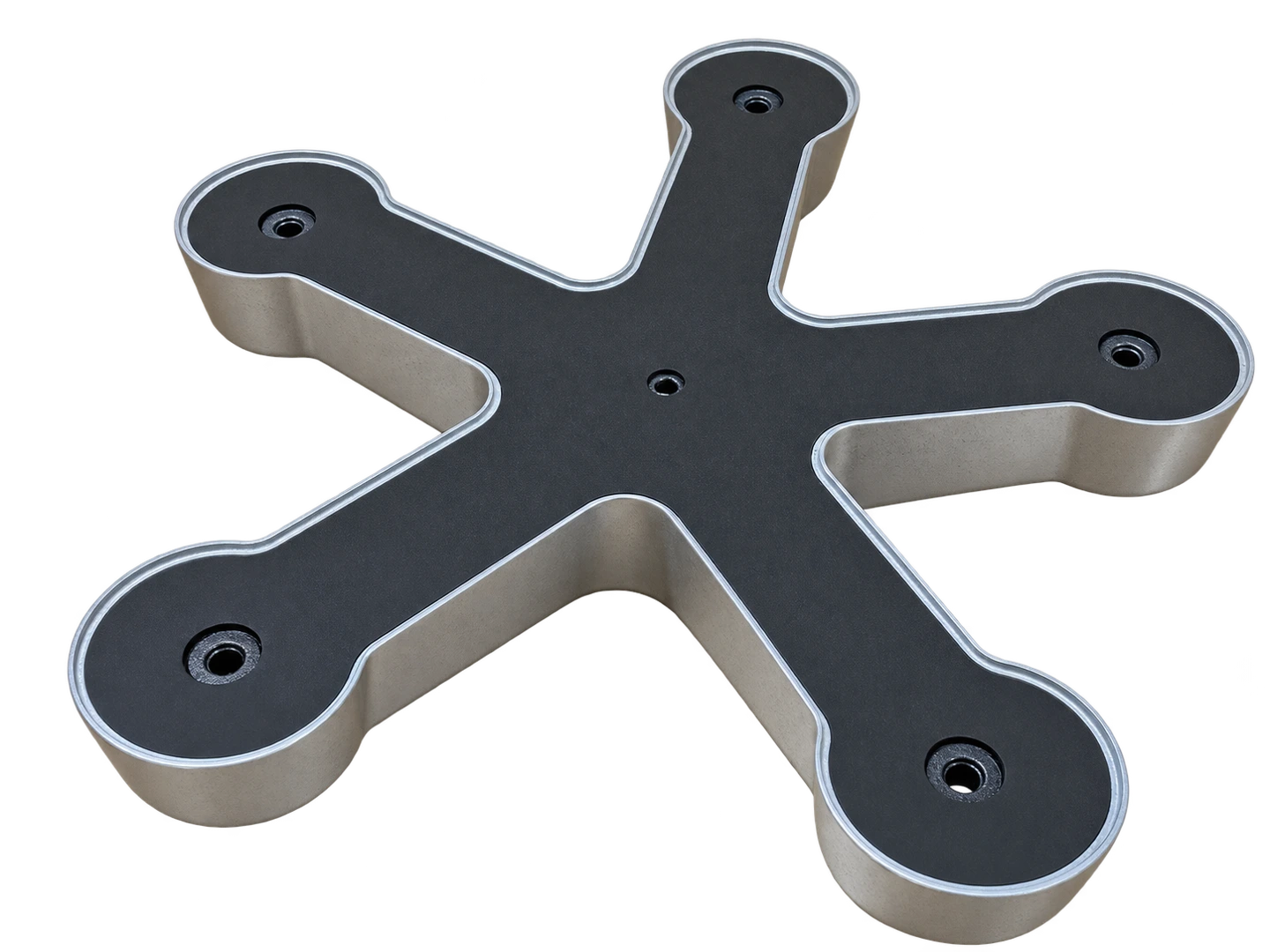 Reverse of the grey five-arm assembly
